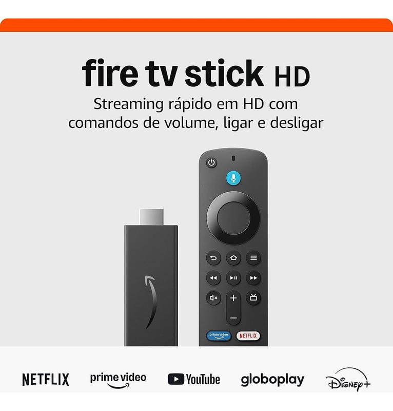 AMAZON FIRE TV STICK HD 2024 4ª GERAÇÃO COM ALEXA - Streaming